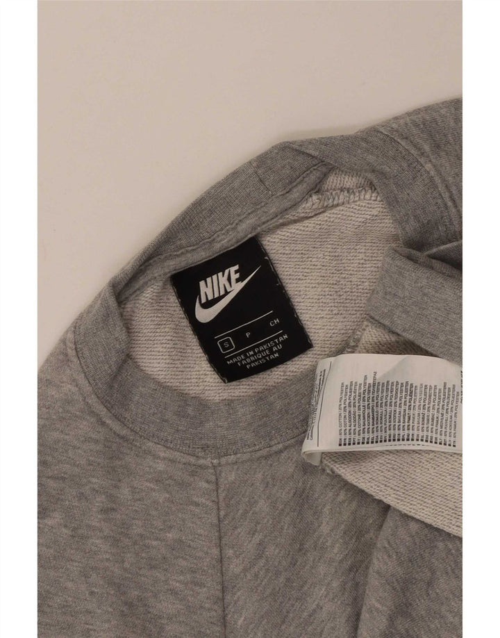 Felpa con grafica Nike da uomo, piccola, in cotone grigio screziato