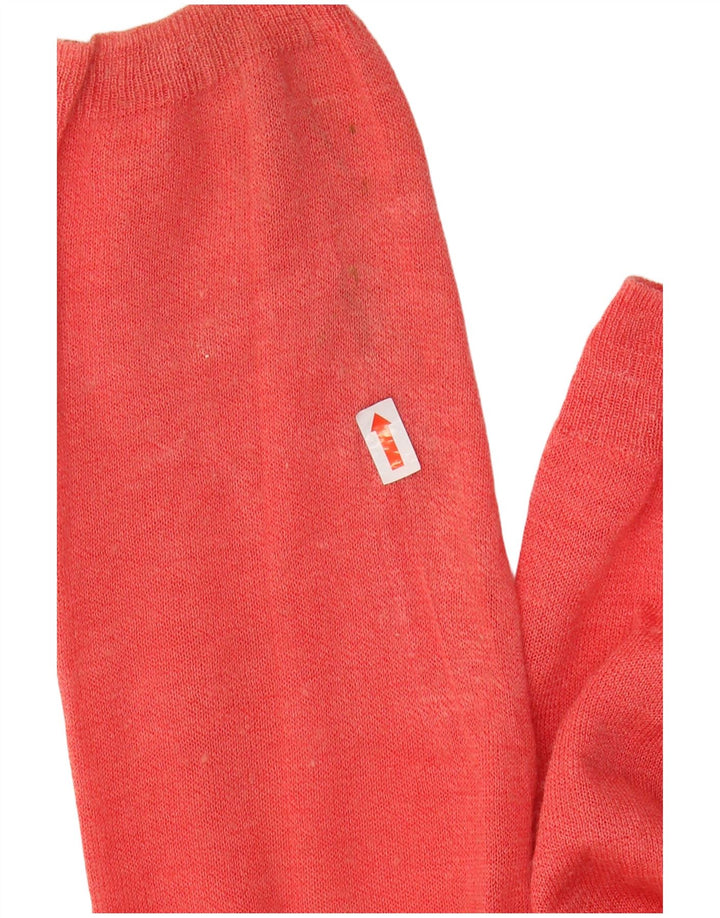 LAURA ASHLEY Maglione cardigan lungo da donna UK 12 Rosso medio