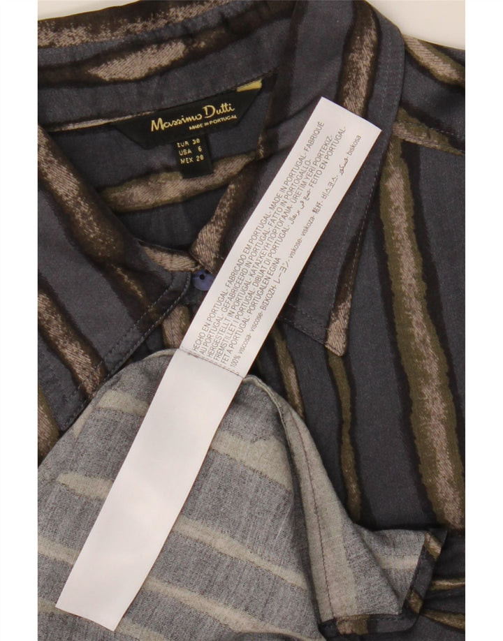 Camicia oversize da donna Massimo Dutti EU 38 piccola viscosa a righe grigie