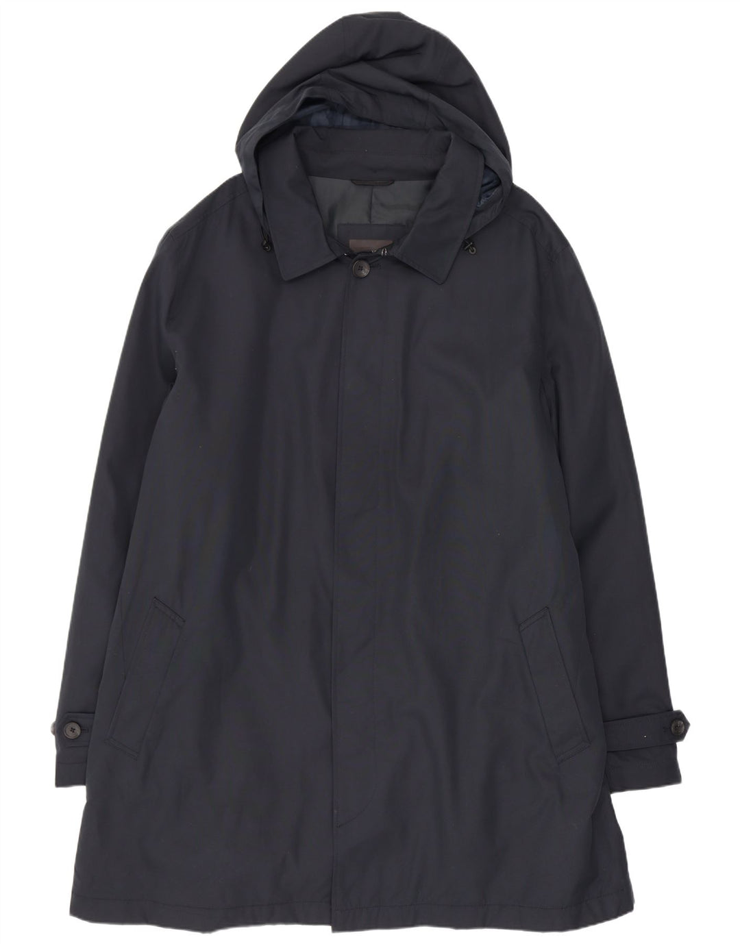 Impermeabile con cappuccio da uomo Marks & Spencer UK 46 3XL Poliestere blu navy