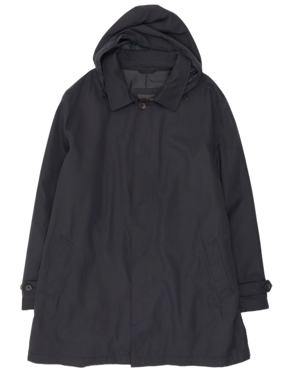 Impermeabile con cappuccio da uomo Marks & Spencer UK 46 3XL Poliestere blu navy