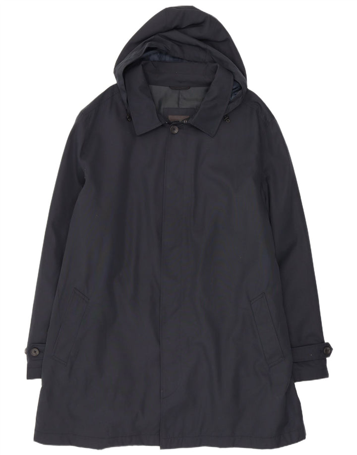 Impermeabile con cappuccio da uomo Marks & Spencer UK 46 3XL Poliestere blu navy