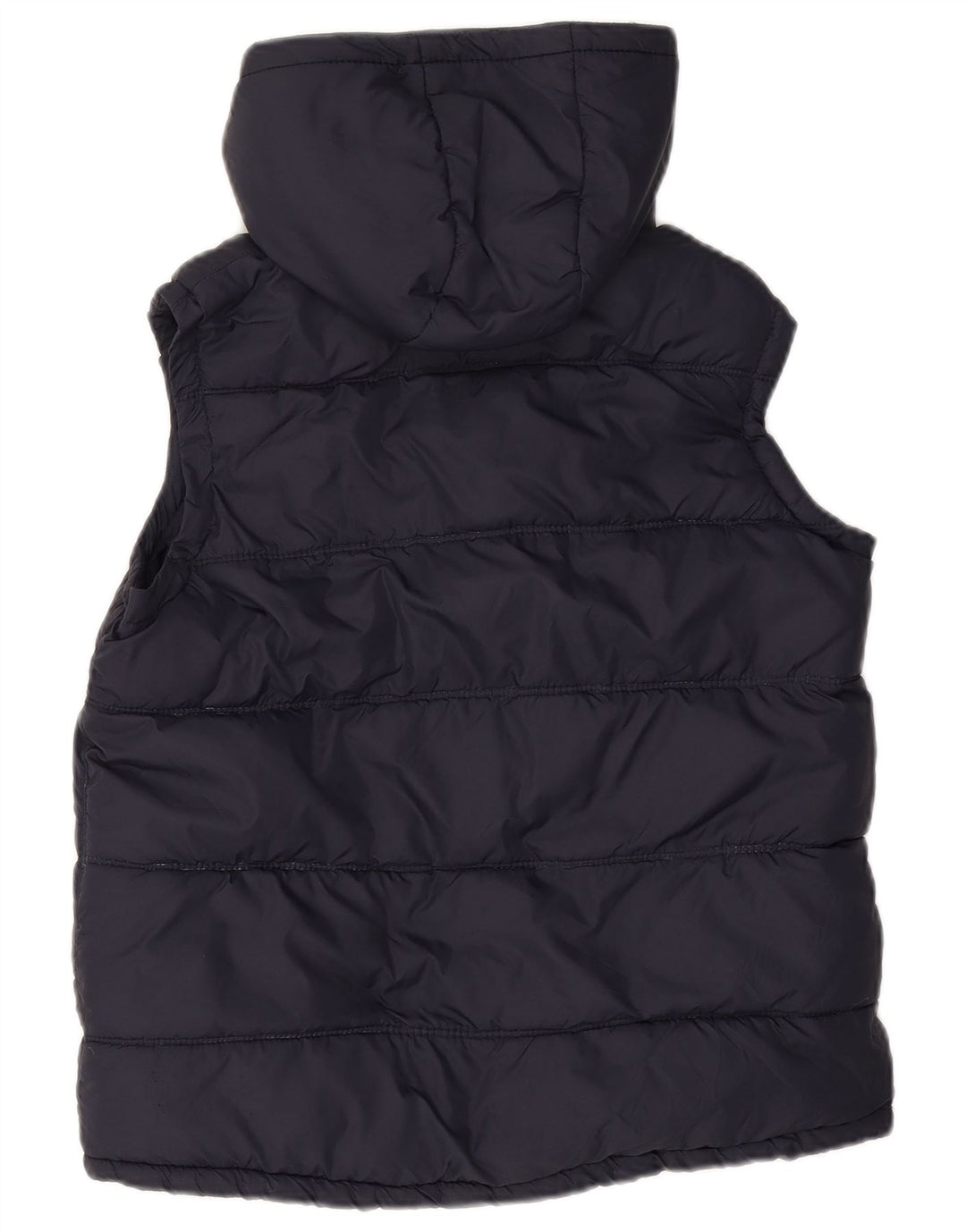Gilet imbottito con cappuccio da donna SUPERDRY UK 14 nylon medio blu navy