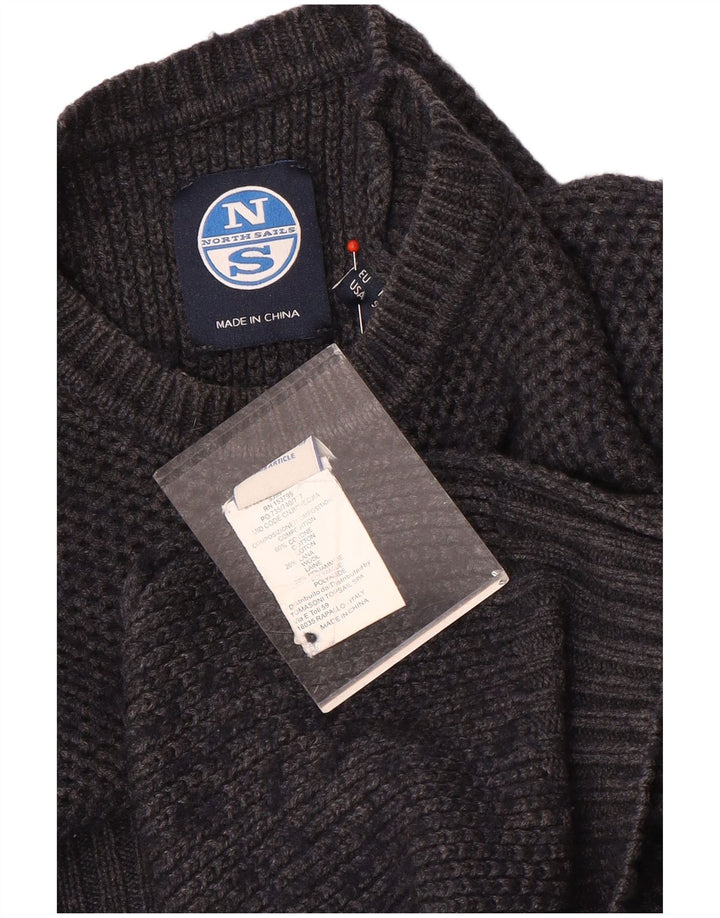 Maglione girocollo da uomo North Sails piccolo in cotone grigio