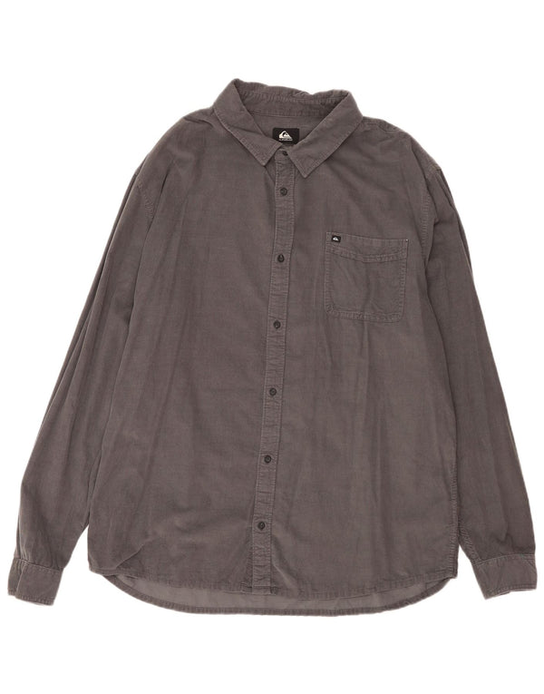 Camicia Quiksilver da uomo in velluto a coste vestibilità regolare 2XL cotone grigio