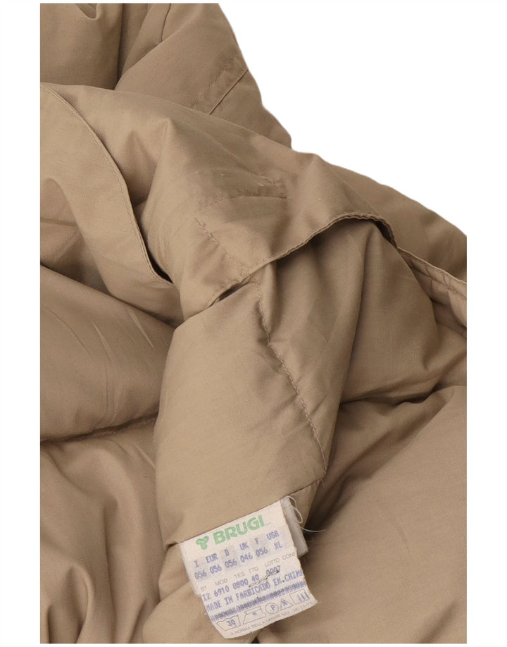 Giacca imbottita con cappuccio da uomo Brugi UK 46 3XL Poliestere beige