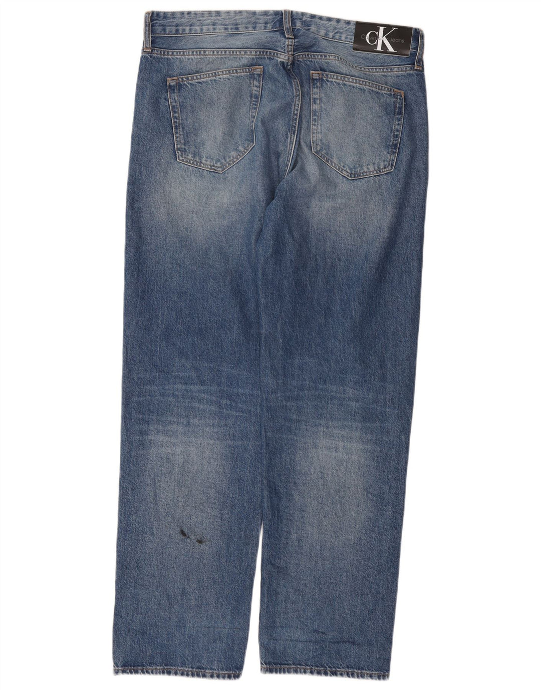 Jeans dritti da uomo Calvin Klein W33 L31 cotone blu