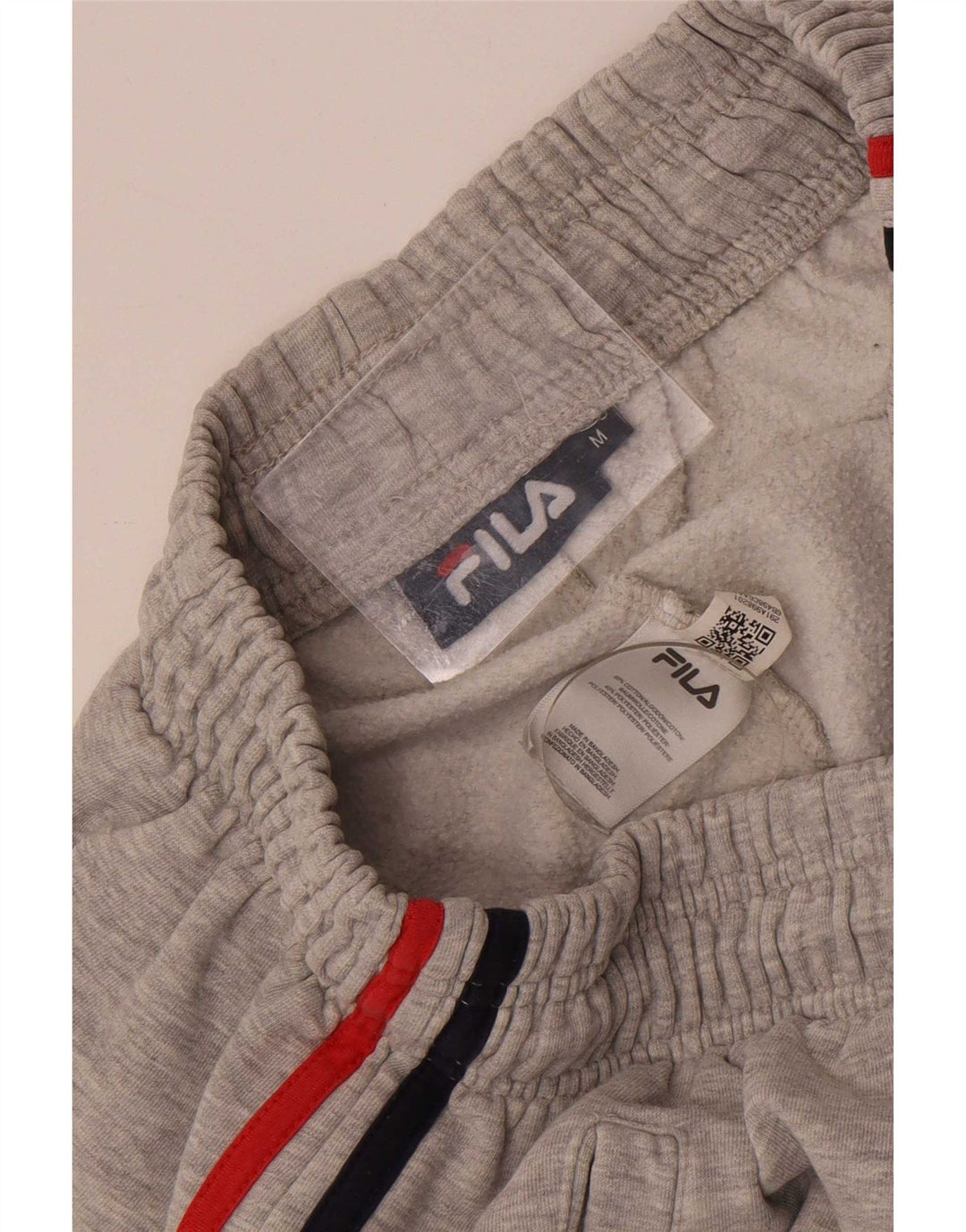 Pantaloncini sportivi da uomo Fila in cotone screziato grigio medio