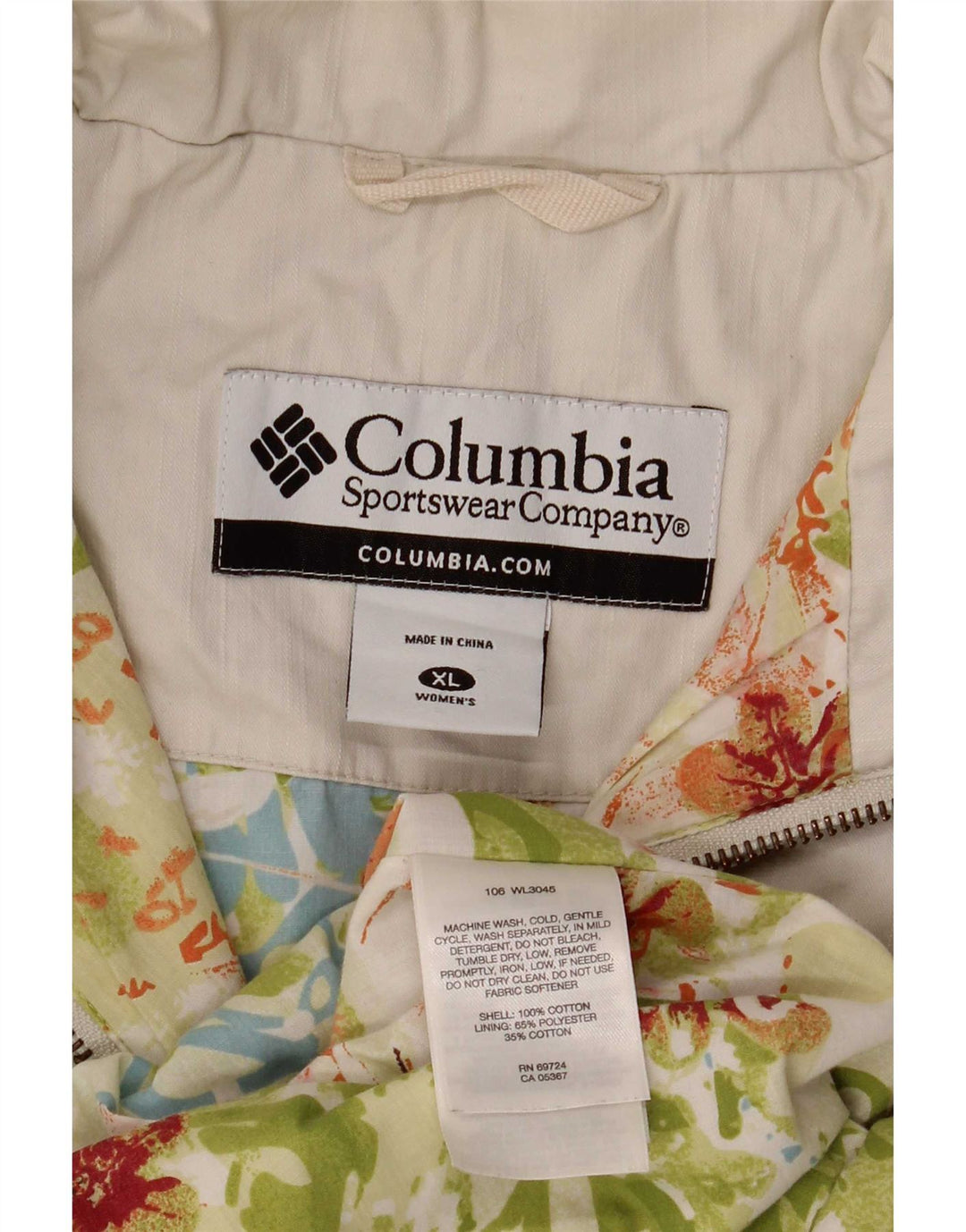 Giacca bomber da donna Columbia UK 18 XL cotone bianco