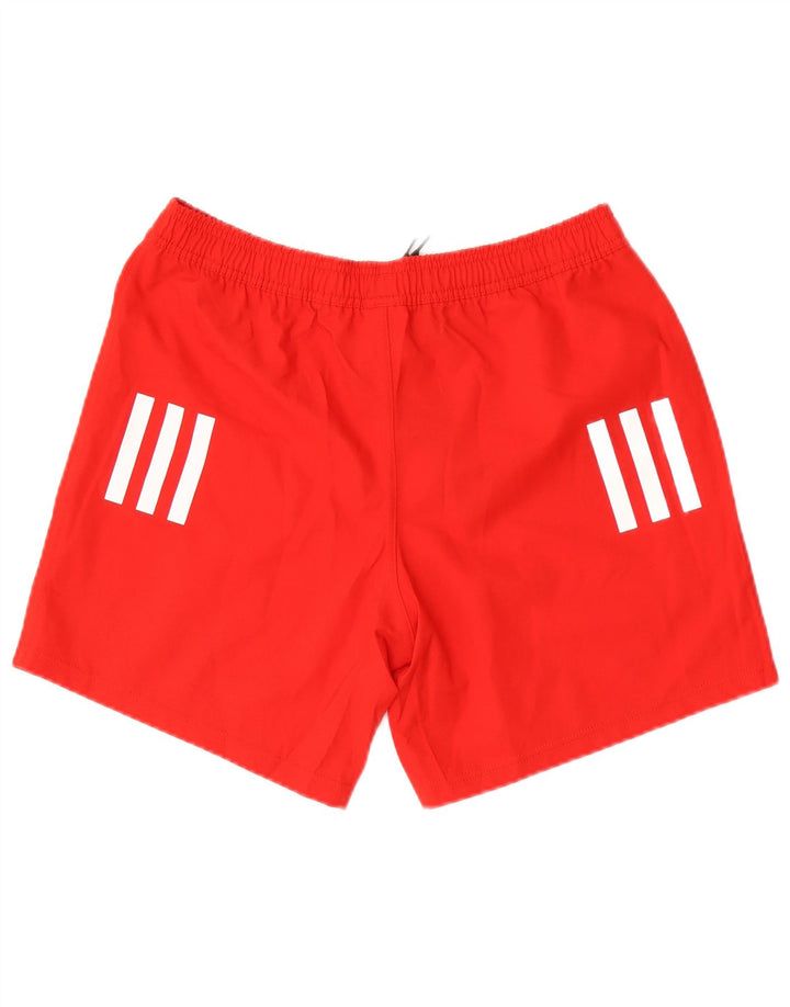 Pantaloncini sportivi Adidas da uomo grandi in poliestere rosso