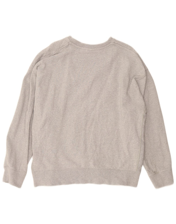 Felpa con grafica Nike da uomo, maglione XL, cotone grigio