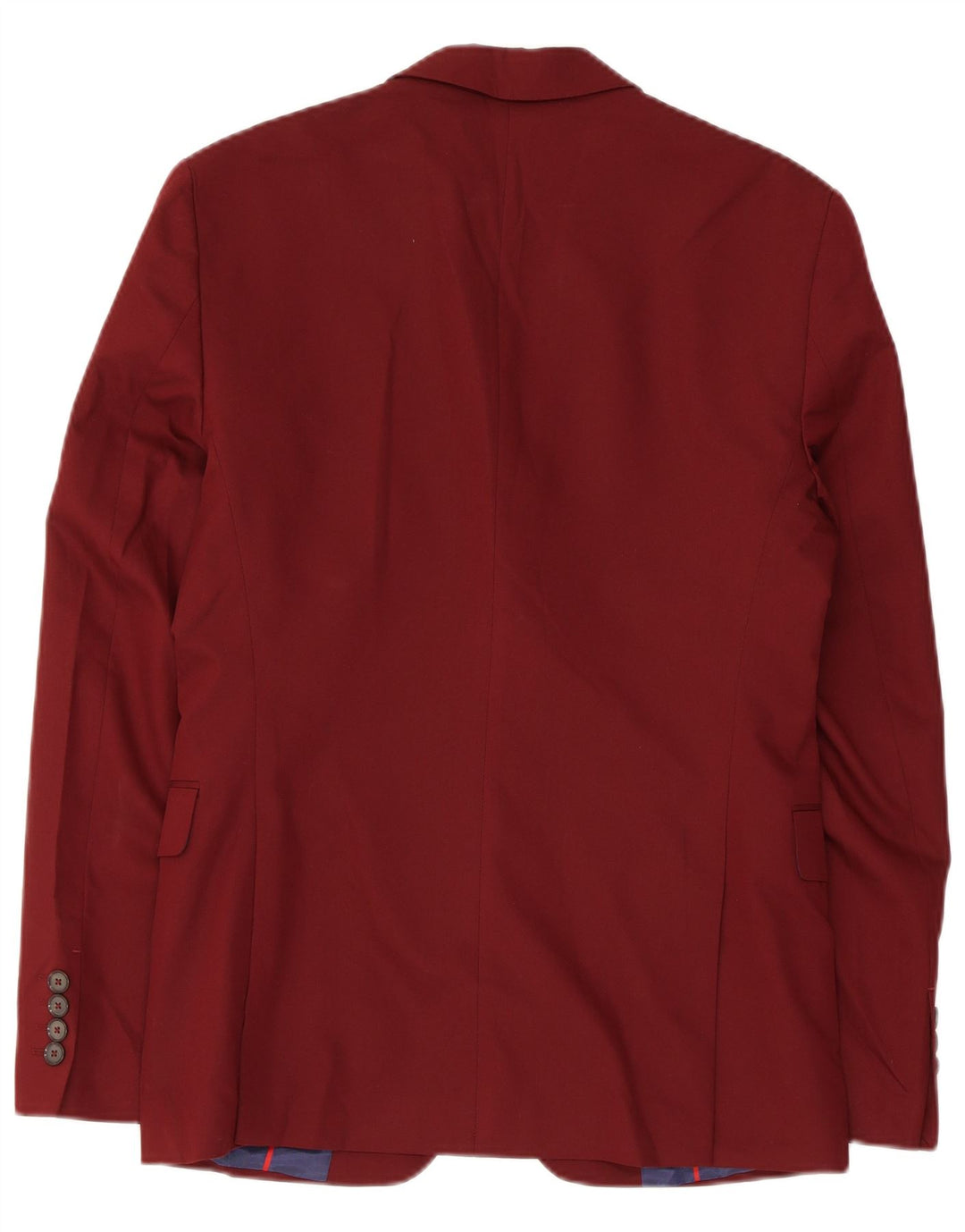 Zara Giacca blazer a 2 bottoni da uomo EU 46 Small Borgogna
