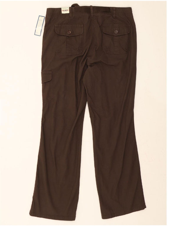 DOCKERS Womens Favorite Fit Cargo Trousers US 12 Large W34 L32 Brown