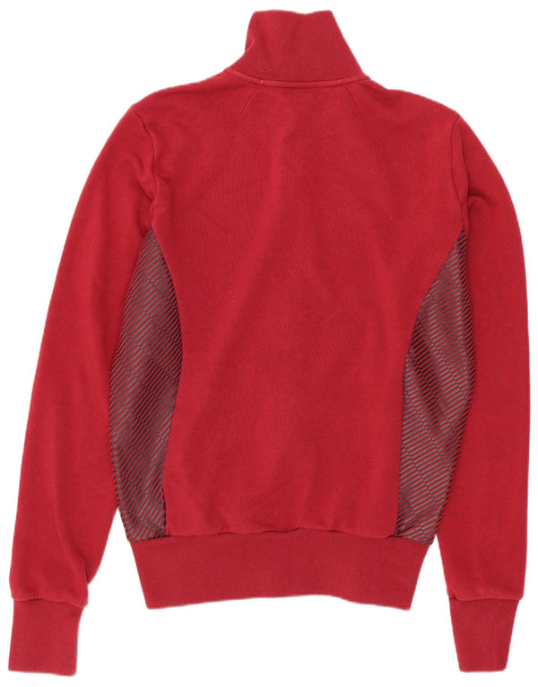 Giacca da tuta da donna Nike UK 16/18 Large Rosso Colorblock Cotone