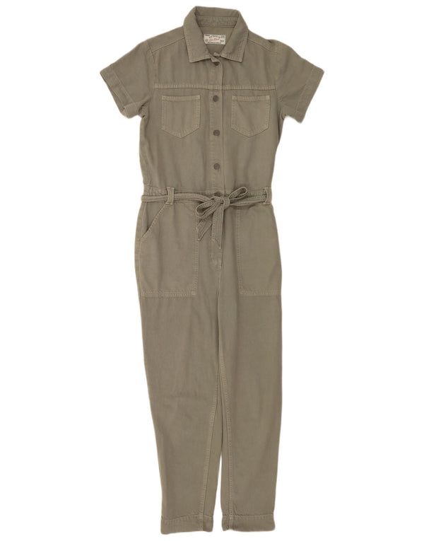 Tuta in denim da donna Fat Face UK 10 piccola cotone kaki