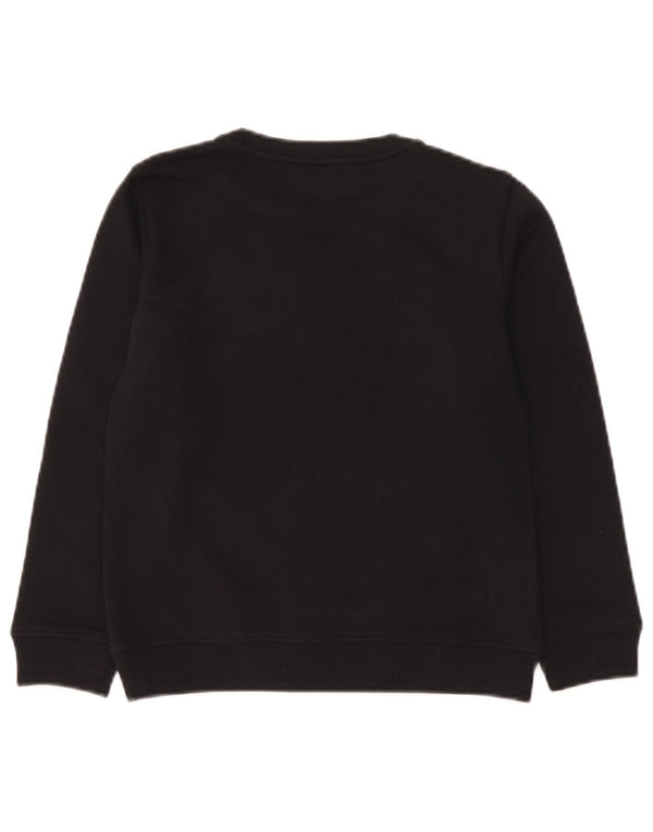 Felpa grafica per ragazzi Emporio Armani 9-10 anni in cotone nero
