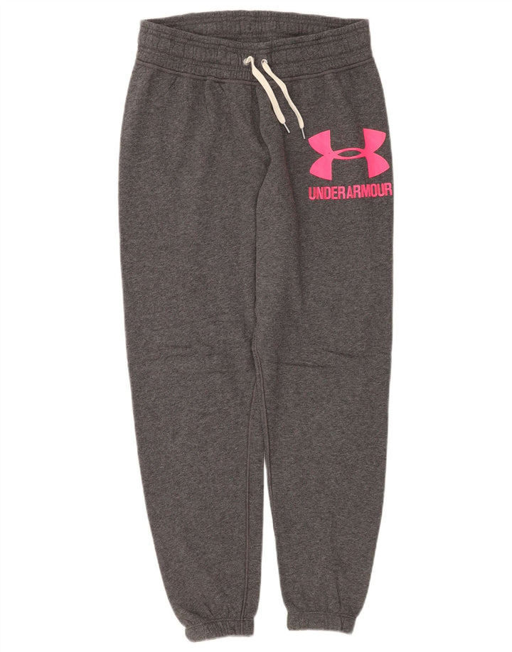 Pantaloni da tuta con grafica da donna Under Armour Joggers UK 8 Small Grigio