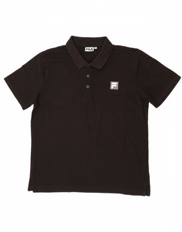 Polo da uomo Fila XL in cotone nero
