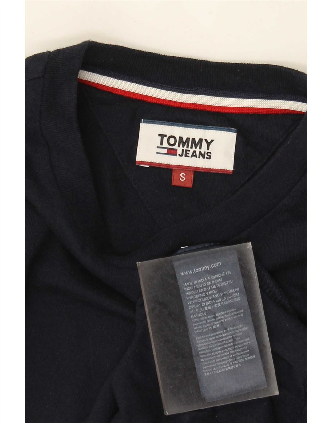 T-shirt da uomo Tommy Hilfiger Top Small in cotone blu navy