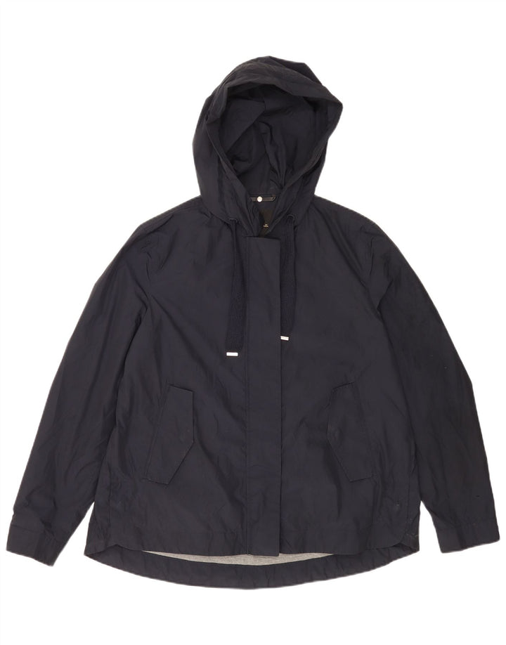 Giubbotto bomber oversize con cappuccio da donna Massimo Dutti UK 14 medio blu navy