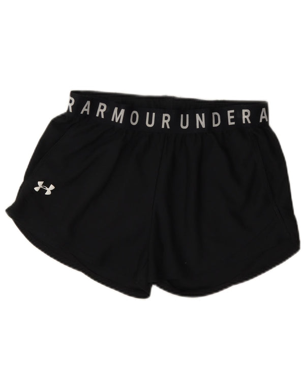 Pantaloncini sportivi Under Armour da donna Heat Gear Graphic UK 10 piccoli neri