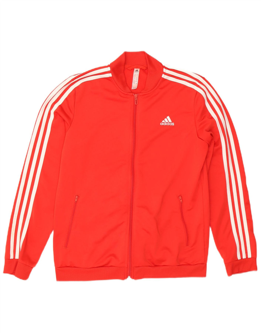 Giacca da ginnastica Adidas Primegreen da donna UK 12/14 Poliestere rosso medio