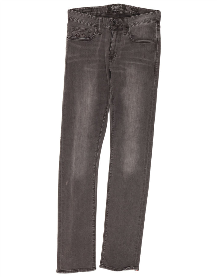 Jeans slim da uomo Superdry W29 L32 cotone grigio