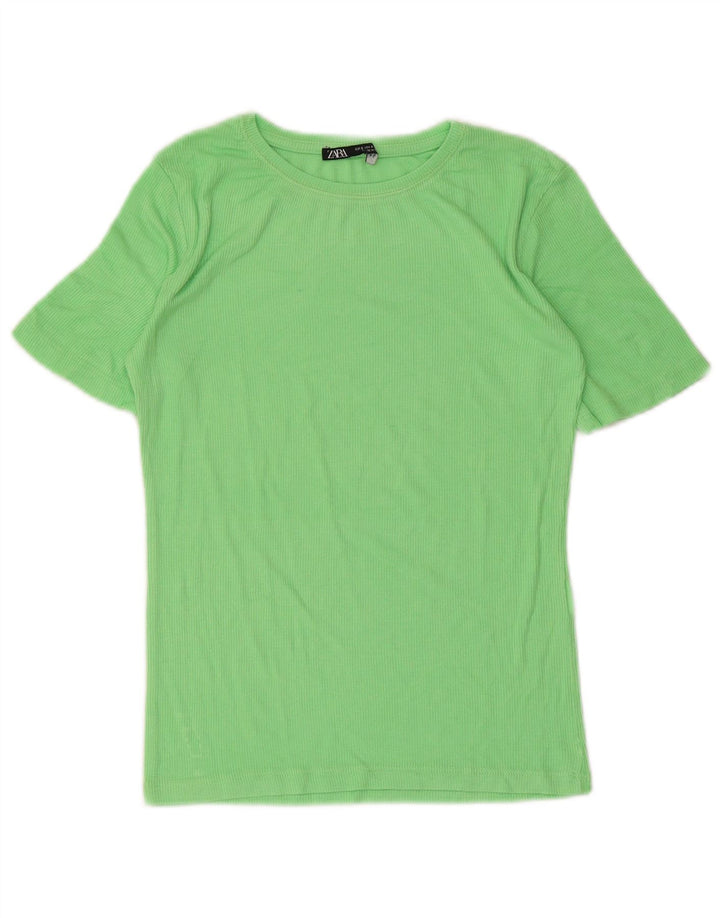 T-shirt Zara da donna Top UK 8 Small verde