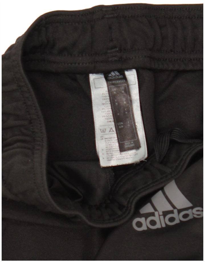 Pantaloni da tuta da uomo Adidas medi neri in poliestere sportivo