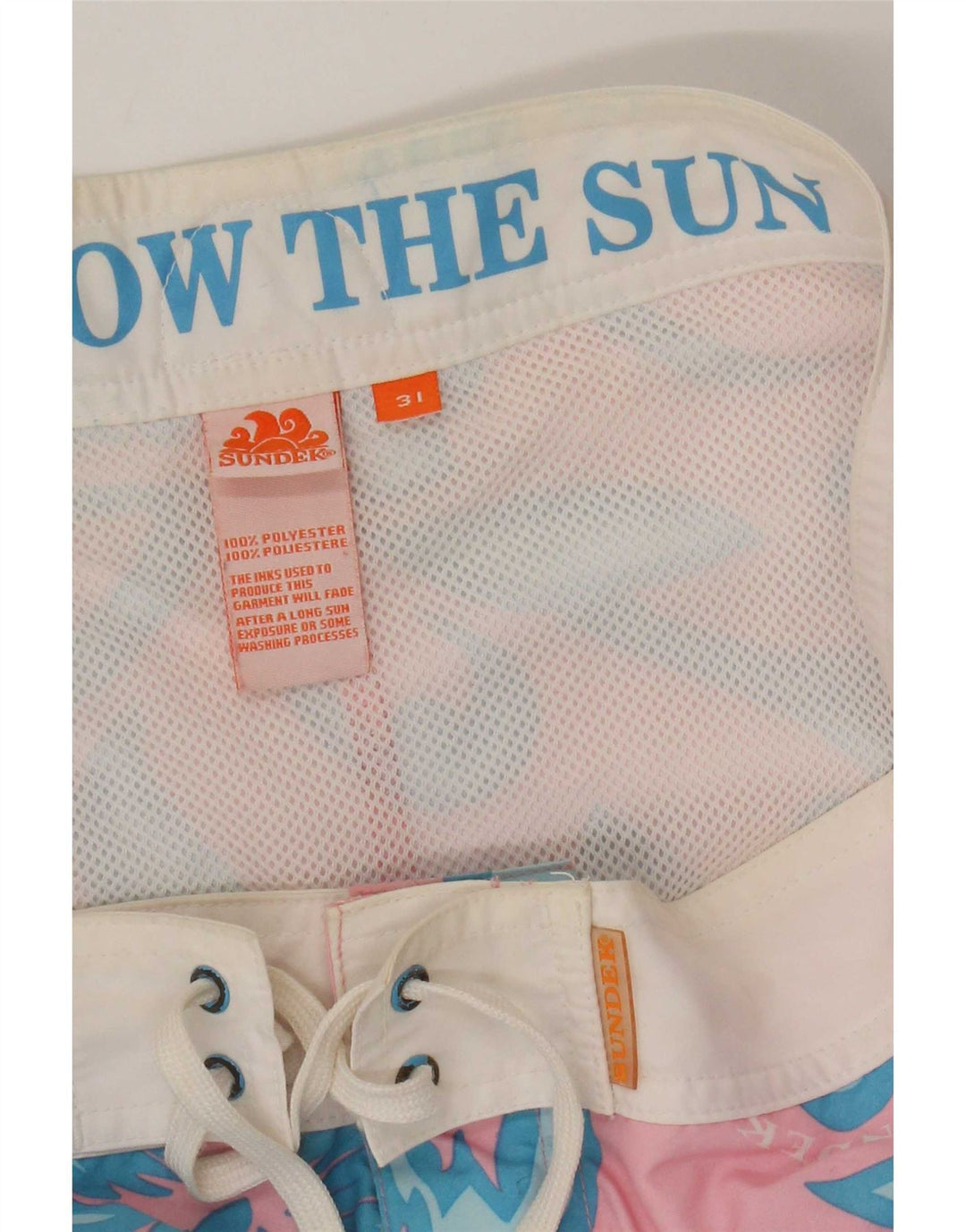 Pantaloncini da bagno grafici da uomo Sundek Poliestere floreale rosa medio