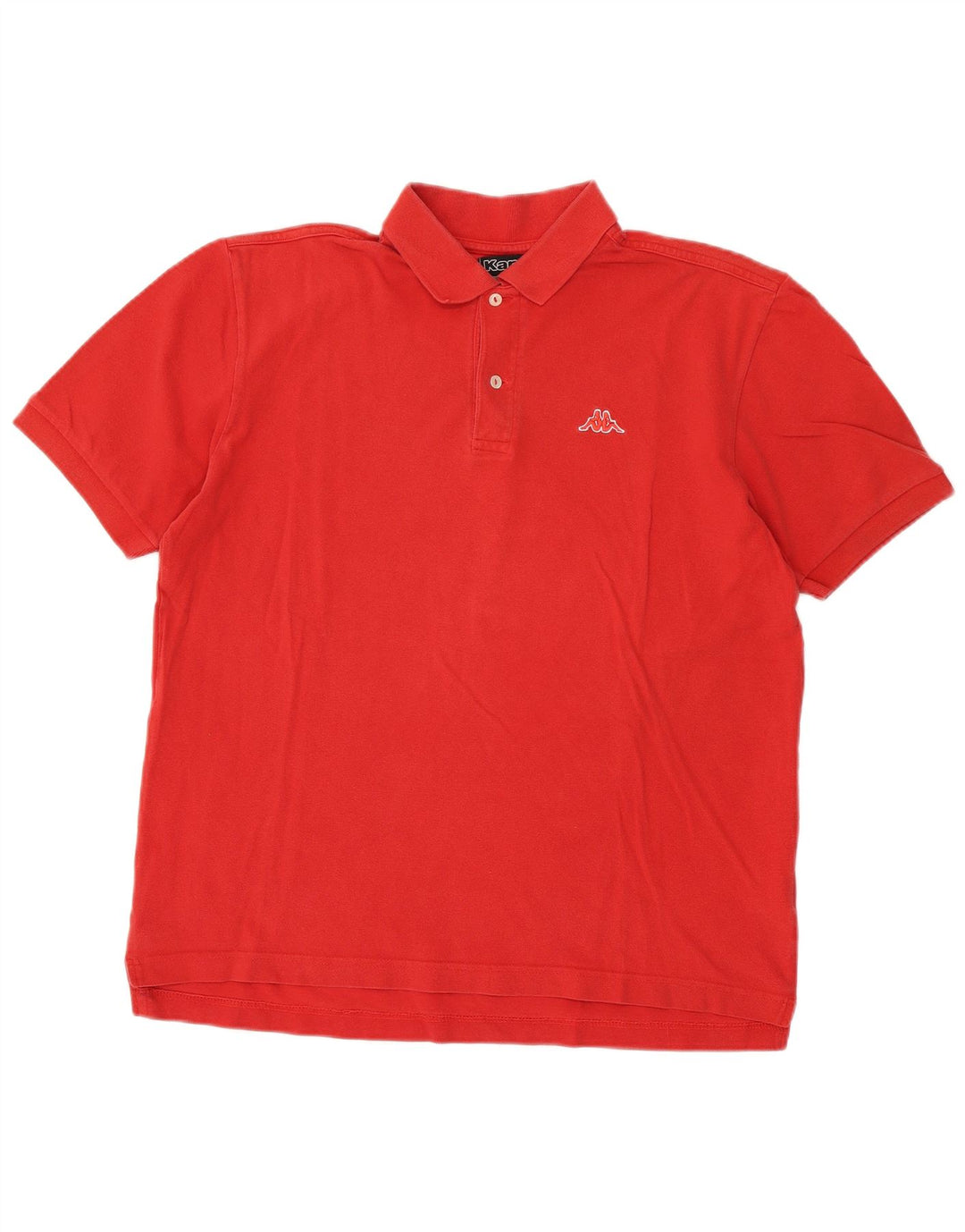 Polo Kappa Uomo Large Rossa In Cotone