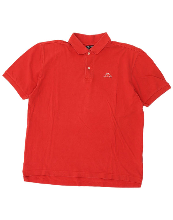 Polo Kappa Uomo Large Rossa In Cotone