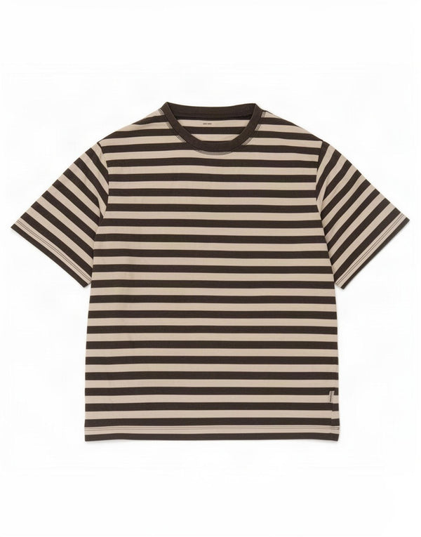 Jack & Jones T-shirt da uomo Top grande in cotone a righe grigie