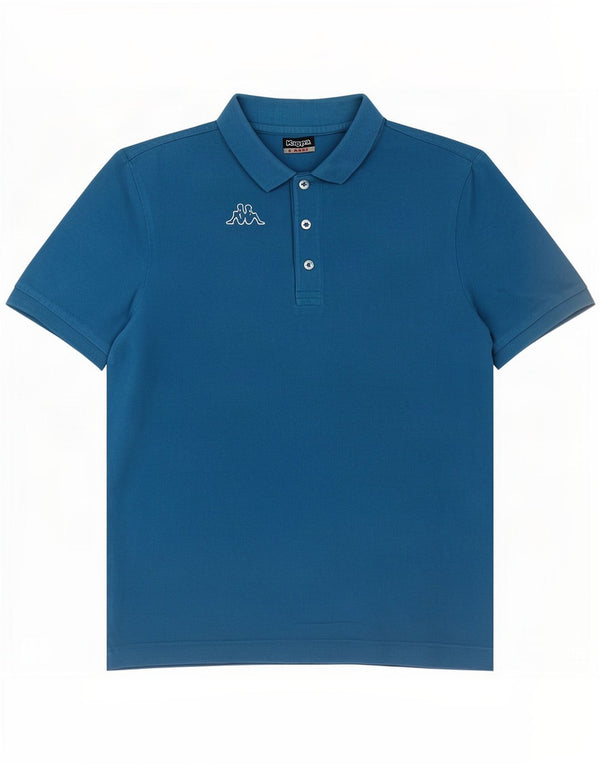 Polo Kappa Uomo Large Blu In Cotone