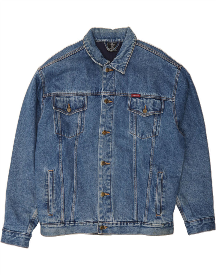 MAGIC Mens Denim Jacket UK 44 2XL Blue Cotton Vintage Magic and Second-Hand Magic from Messina Hembry 