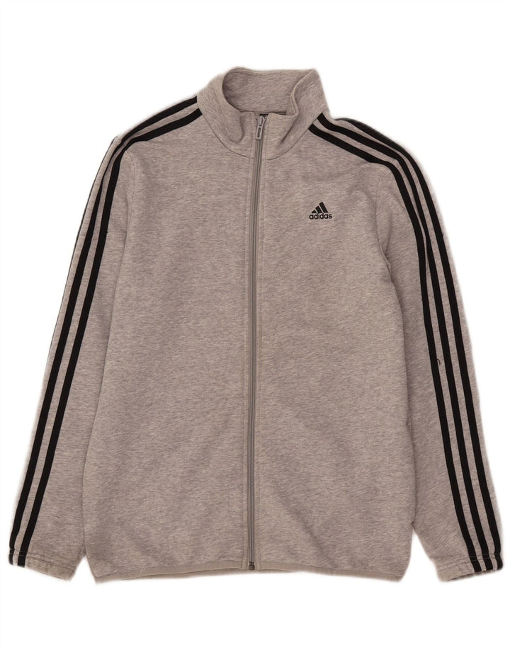 Giacca Top della Tuta da Ragazzo Adidas 13-14 Anni in Cotone Grigio