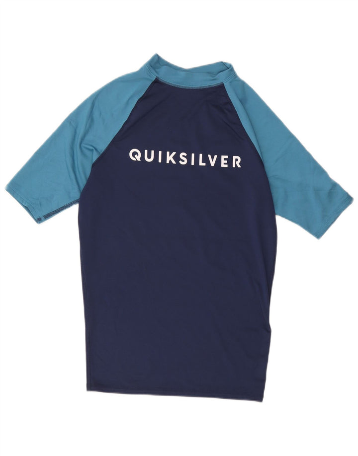 T-shirt grafica da uomo Quiksilver Top color block medio blu navy