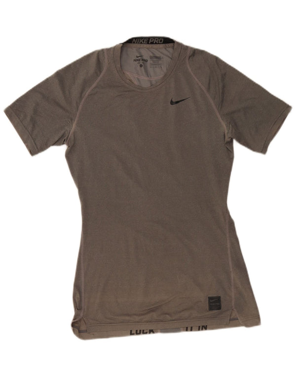 T-shirt Nike Dri Fit da donna, taglia UK 14, grande, in poliestere grigio