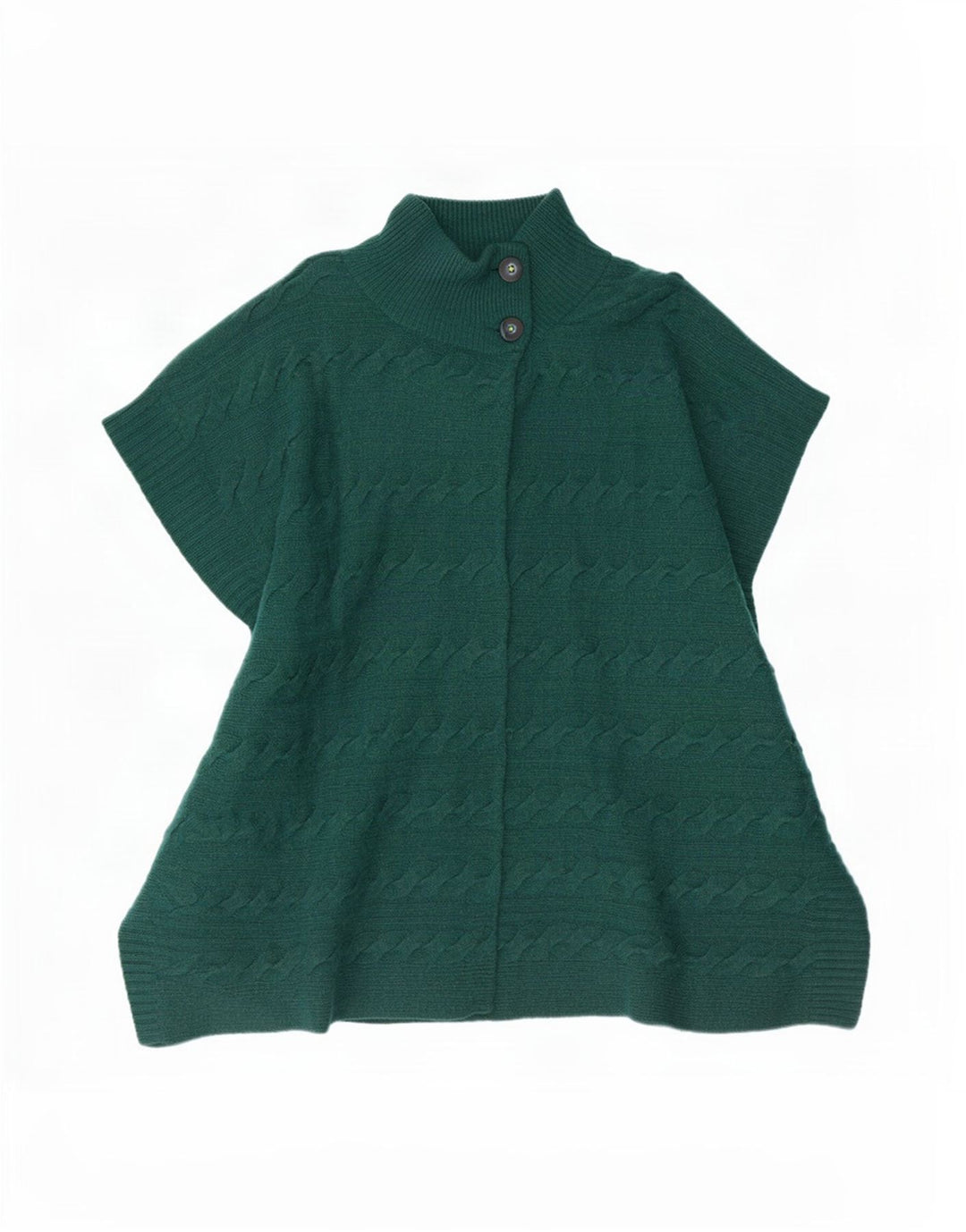 Maglione cardigan poncho da donna di White Stuff Taglia unica Lana d'agnello screziata verde
