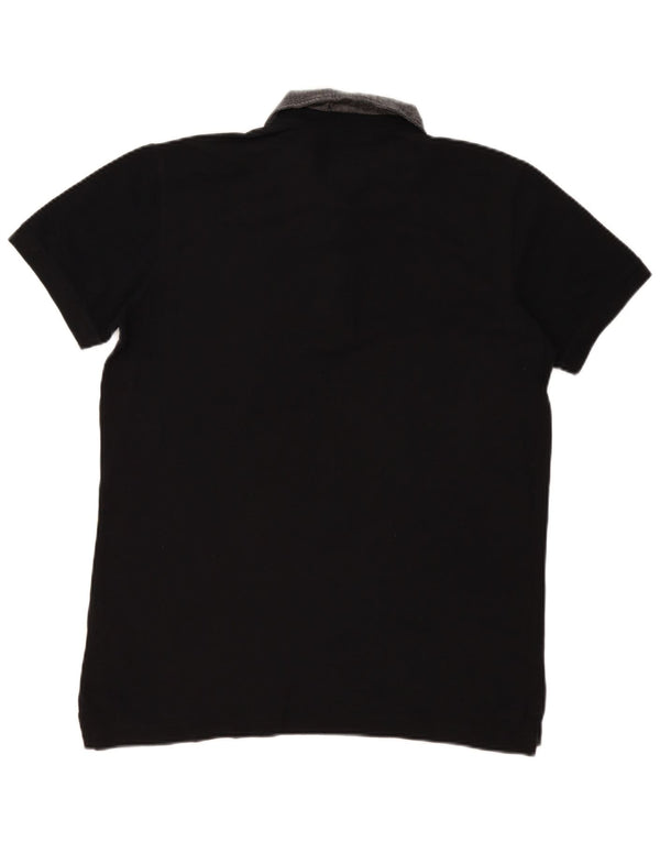 Polo Diesel da uomo slim fit XL in cotone color block nero
