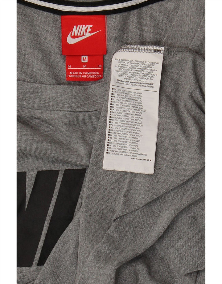 T-shirt grafica da uomo NIKE Top in poliestere grigio medio