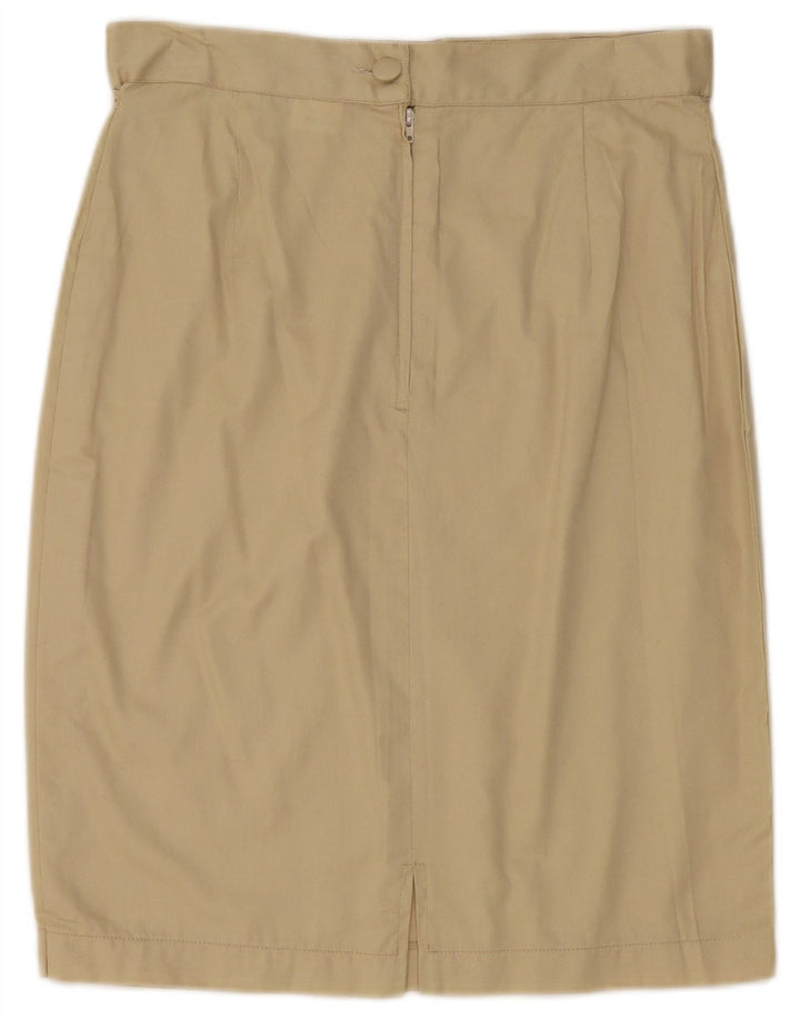 Gonna a tubino vintage da donna W28 in cotone beige medio