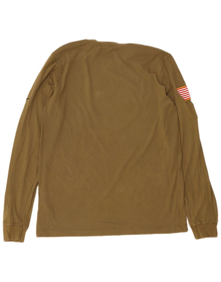 Nike Washington Graphic Top da uomo a maniche lunghe in cotone kaki medio