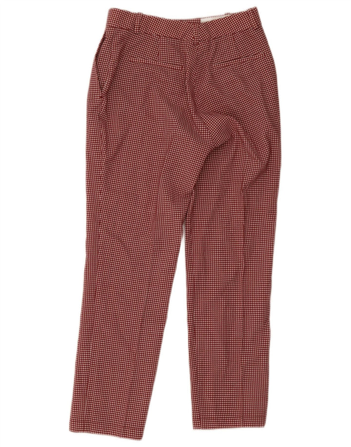 Pantaloni chino da donna Massimo Dutti EU 38 Small W28 L28 Pied de poule rosso