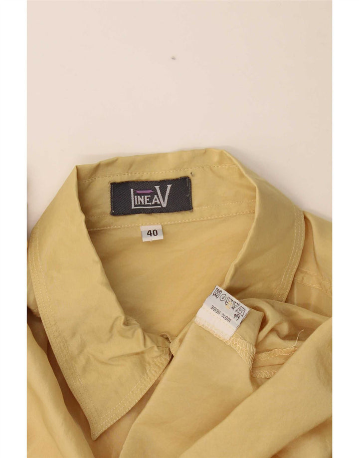 Camicetta camicia oversize da donna LINEAV EU 40 seta media gialla