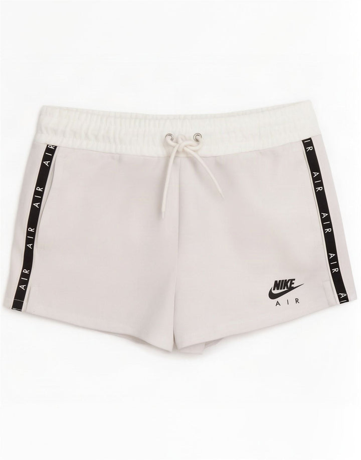 Pantaloncini sportivi Nike da donna con grafica UK 10 Small White Colourblock in poliestere