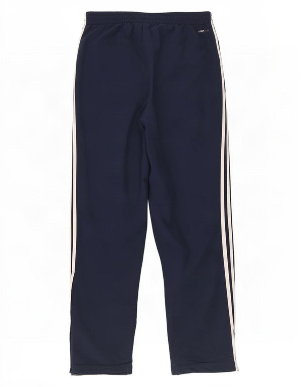 Pantaloni da tuta Adidas Climalite da uomo medi in poliestere blu navy