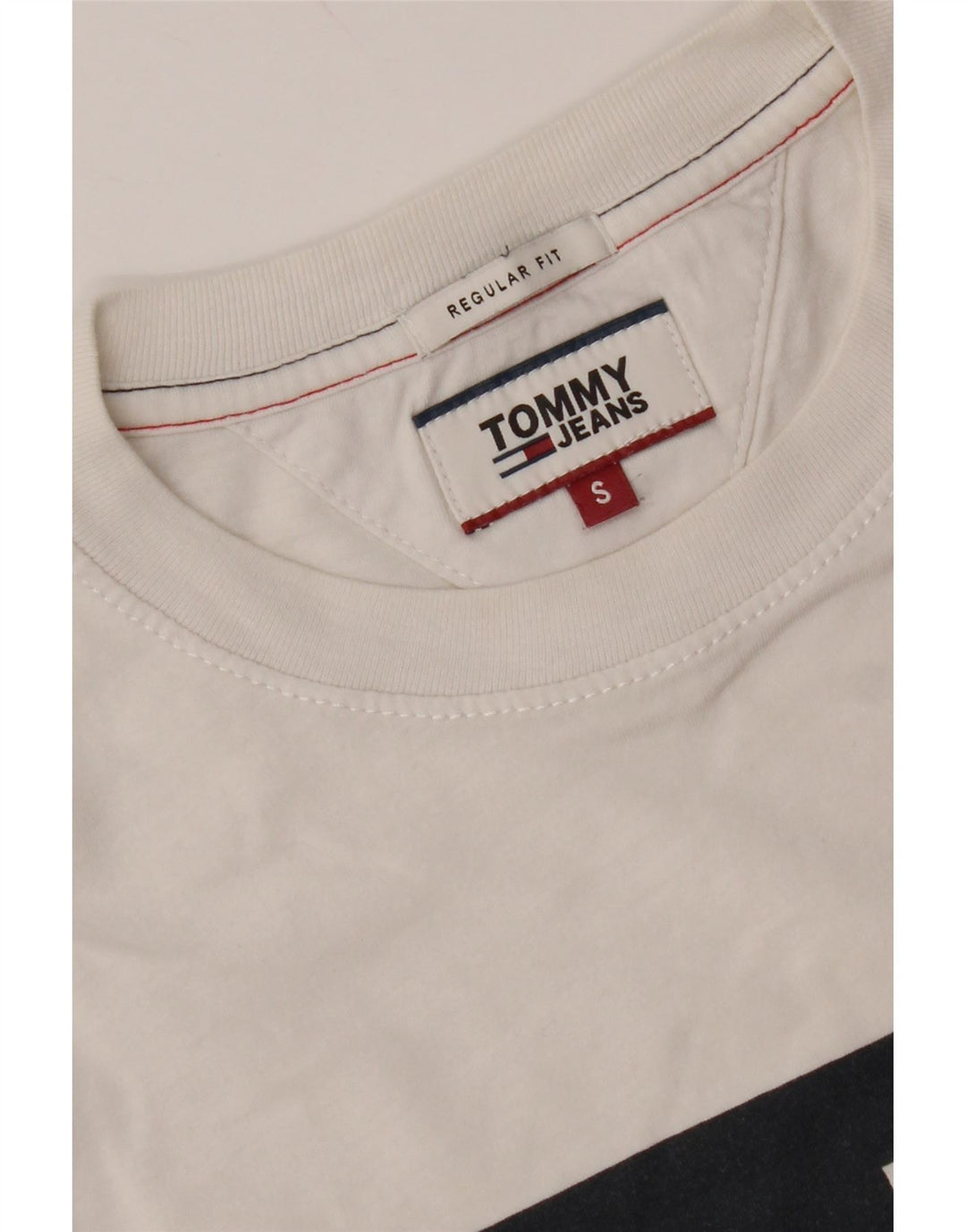 TOMMY HILFIGER T-shirt grafica da uomo Top Small White Colourblock