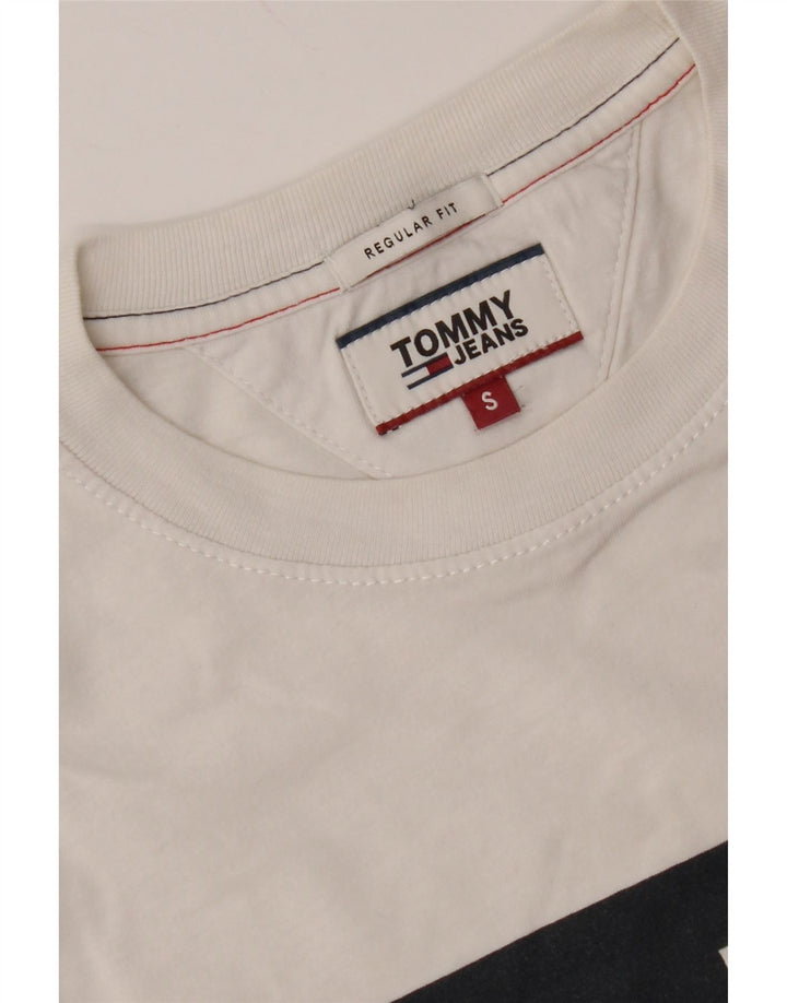 TOMMY HILFIGER T-shirt grafica da uomo Top Small White Colourblock