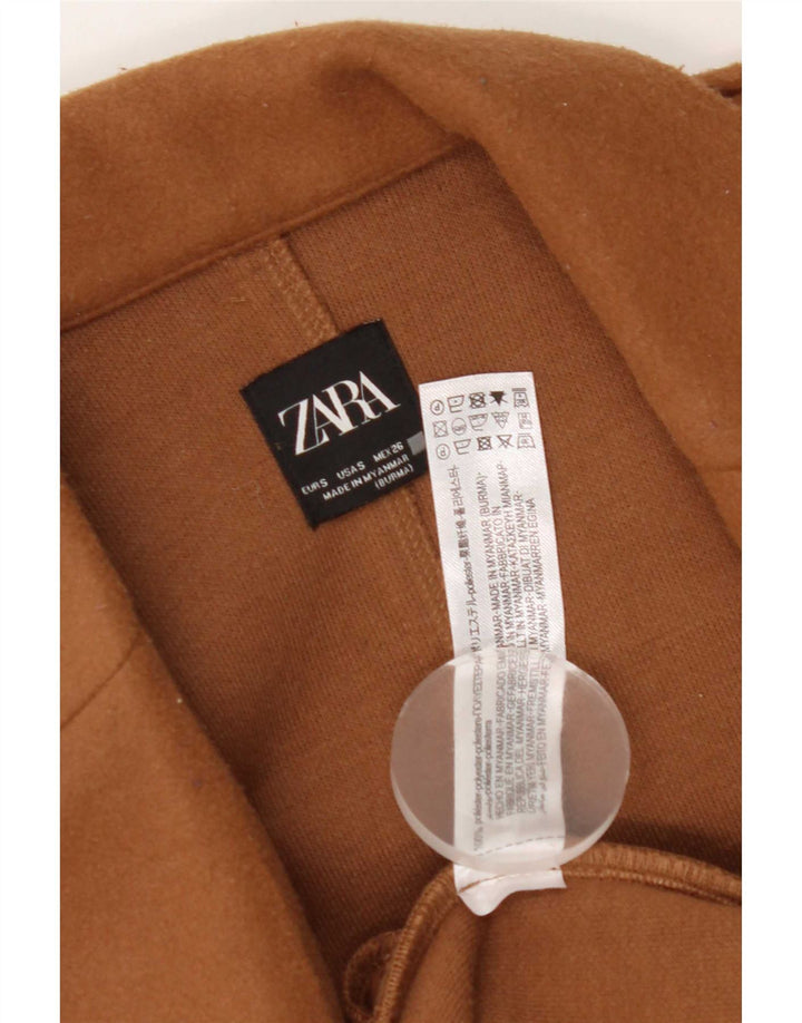 Cappotto Zara da donna UK 10 piccolo in poliestere marrone